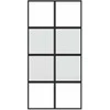 Stumdomos durys, juodos, 102,5x205cm, stiklas ir aliuminis