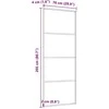 Stumdomos durys, juodos, 76x205cm, ESG stiklas ir aliuminis