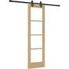 Slankios durys ORKDAL Natūrali ir juoda 61 x 198,5 cm