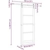 Slankios durys Balta 83 x 211 cm