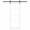 Slankios durys 83 x 211 cm Tvirtos pušies mediena ir stiklas
