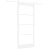Slankios durys 93 x 211 cm Tvirtos pušies mediena ir stiklas