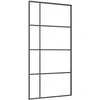 Stumdomos durys su furnitūra, juodos, 102,5x205 cm, ESG stiklas