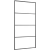 Stumdomos durys su furnitūra, juodos, 102,5x205 cm, ESG stiklas