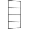 Stumdomos durys su furnitūra, juodos, 102,5x205 cm, ESG stiklas