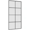 Stumdomos durys su furnitūra, juodos, 102,5x205 cm, ESG stiklas