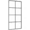 Stumdomos durys su furnitūra, juodos, 102,5x205 cm, ESG stiklas