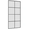 Stumdomos durys su furnitūra, juodos, 102,5x205 cm, ESG stiklas