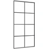 Stumdomos durys su furnitūra, juodos, 102,5x205 cm, ESG stiklas