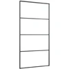 Stumdomos durys su furnitūra, juodos, 102,5x205 cm, ESG stiklas