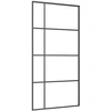 Stumdomos durys su furnitūra, juodos, 102,5x205 cm, ESG stiklas