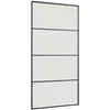 Stumdomos durys su furnitūra, juodos, 102,5x205 cm, ESG stiklas