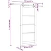 Slankios durys 93 x 202 cm Tvirtos pušies mediena ir stiklas