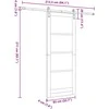 Slankios durys ORKDAL Balta 83 x 211 cm