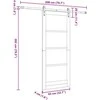 Slankios durys Balta ir juoda 83 x 202 cm