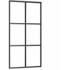 Stumdomos durys su įrangos rinkiniu, juodas, 102x205 cm, ESG ir