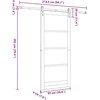 Slankios durys ORKDAL Balta 93 x 211 cm