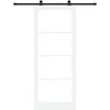 Slankios durys ORKDAL 93 x 232 cm Balta ir juoda