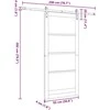 Slankios durys ORKDAL Balta ir juoda 93 x 202 cm