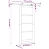 Slankios durys ORKDAL 93 x 211 cm Natūrali ir juoda