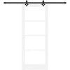 Slankios durys ORKDAL 83 x 211 cm Balta ir juoda