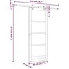 Slankios durys ORKDAL Balta ir juoda 83 x 211 cm