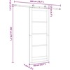 Slankios durys ORKDAL Balta ir juoda 83 x 202 cm