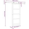 Slankios durys ORKDAL Balta ir juoda 83 x 202 cm