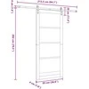 Slankios durys ORKDAL Balta 93 x 211 cm