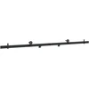 Stumdomų durų furnitūros komplektas 200 cm Plienas Juoda
