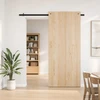 Stumdomų durų furnitūros komplektas 200 cm Plienas Juoda