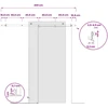 Stumdomų durų furnitūros komplektas 200 cm Plienas Juoda