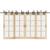 Stumdomų durų įrangos rinkinys, juodos sp., 400 cm, plienas