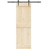 Stumdomų durų įrangos rinkinys, juodos sp., 152,5cm, plienas