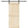 Stumdomų durų įrangos rinkinys, juodos spalvos, 183cm, plienas