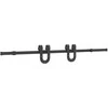 Stumdomų durų įrangos rinkinys, juodos spalvos, 183cm, plienas