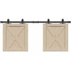 stumdomų spintelių durų komplektas 122 cm anglinis plienas