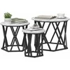 Nesting šoninis stalas 3 pcs Pilkas Sonoma