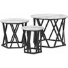 Nesting šoninis stalas 3 pcs Pilkas Sonoma