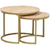 Sudediami kavos stalai 2 vnt. Ruda 50 x 50 x 40 cm