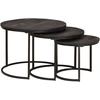 Sudediami kavos stalai 3 vnt. Juoda 54 x 54 x 40 cm