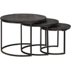 Sudediami kavos stalai 3 vnt. Juoda 54 x 54 x 40 cm