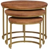 Sudediami kavos stalai 3 vnt. Medus ruda 60 x 60 x 45 cm
