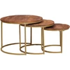 Sudediami kavos stalai 3 vnt. Medus ruda 60 x 60 x 45 cm