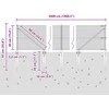 Suvirintas vielinis tvoras su smailiais galais 50 x 0,4 m Pilka