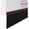 Sukabinamų durų šepetėlių sandarikliai 12 pcs Ruda 100 cm