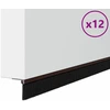 Sukabinamų durų šepetėlių sandarikliai 12 vnt. Ruda 100 cm
