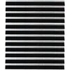 Sukabinamų durų šepetėlių sandarikliai 12 pcs Sidabro 100 cm