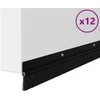 Sukabinamų durų šepetėlių sandarikliai 12 pcs Juoda 100 cm