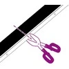 Sukabinamų durų šepetėlių sandarikliai 12 vnt. Juoda 100 cm